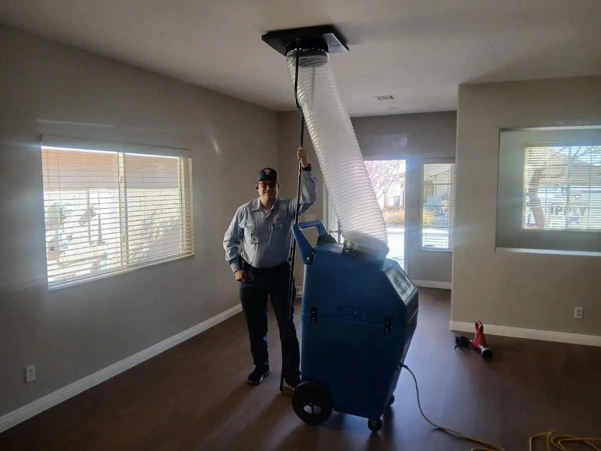 Professional Dryer Vent Cleaning work inside a Alma home
